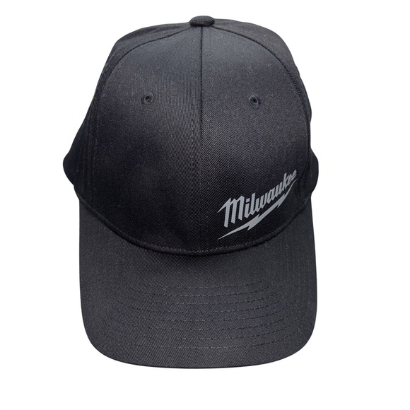 Milwaukee Tool Flexfit Fitted Hat Black Sm/Med Stretch Fit Logo Cap